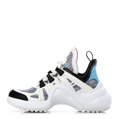 Louis Vuitton Calfskin Nylon LV Pop Archlight Sneaker 37.5 Blue 1 of 6