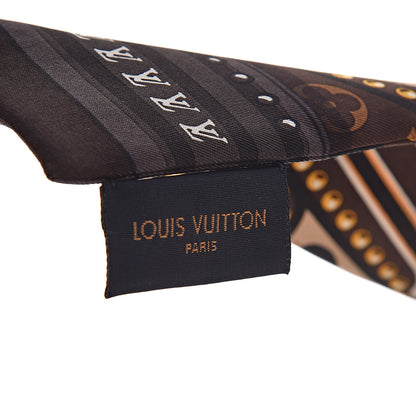Louis Vuitton Silk Monogram LV World Bandeau Brown 4 of 5