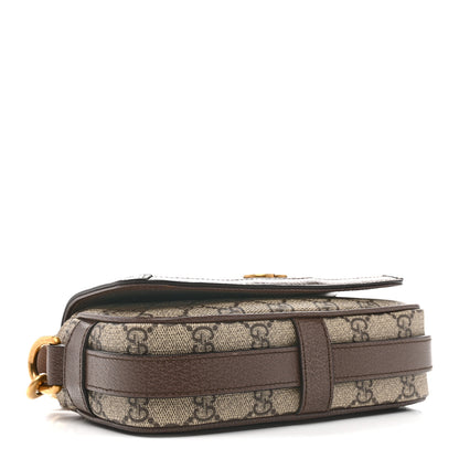 Gucci GG Supreme Monogram Web Mini Ophidia Flap Shoulder Bag Brown 4 of 14