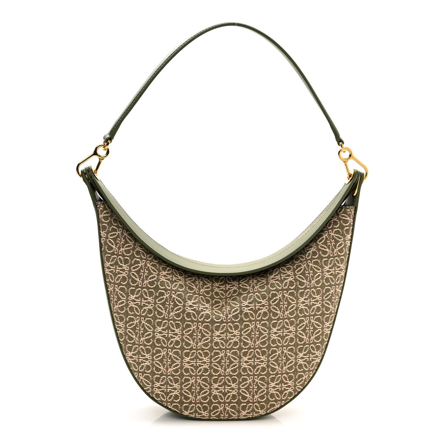 Jacquard Anagram Calfskin Luna Bag Avocado