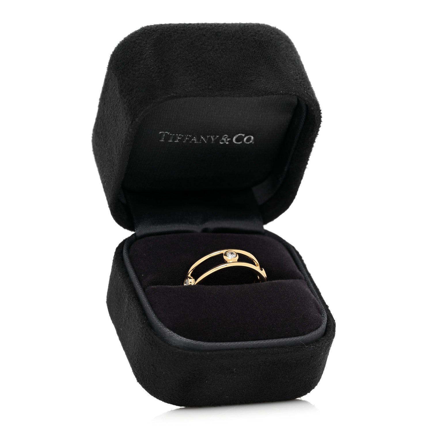 Tiffany 18K Yellow Gold Diamond Elsa Peretti Diamonds by the Yard Ring 54 7 5 of 5