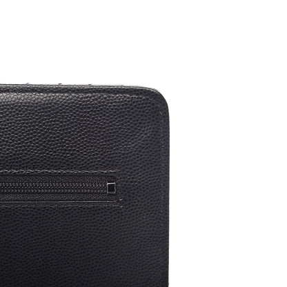 Chanel Caviar Chevron Quilted Wallet On Chain WOC Black 10 of 19