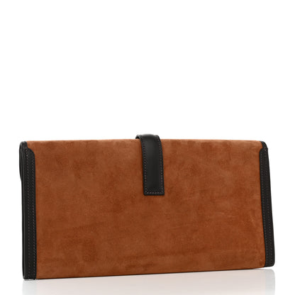 Hermes Veau Doblis Swift Jige Elan 29 Clutch Alezan Black 3 of 10