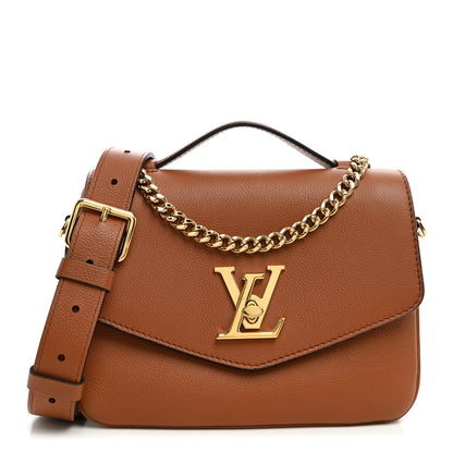 Louis Vuitton Grained Calfskin Lockme Oxford Cognac 1 of 10