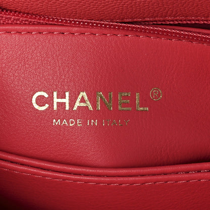Chanel Caviar Lizard Embossed Quilted Mini Coco Handle Flap Pink 6 of 13