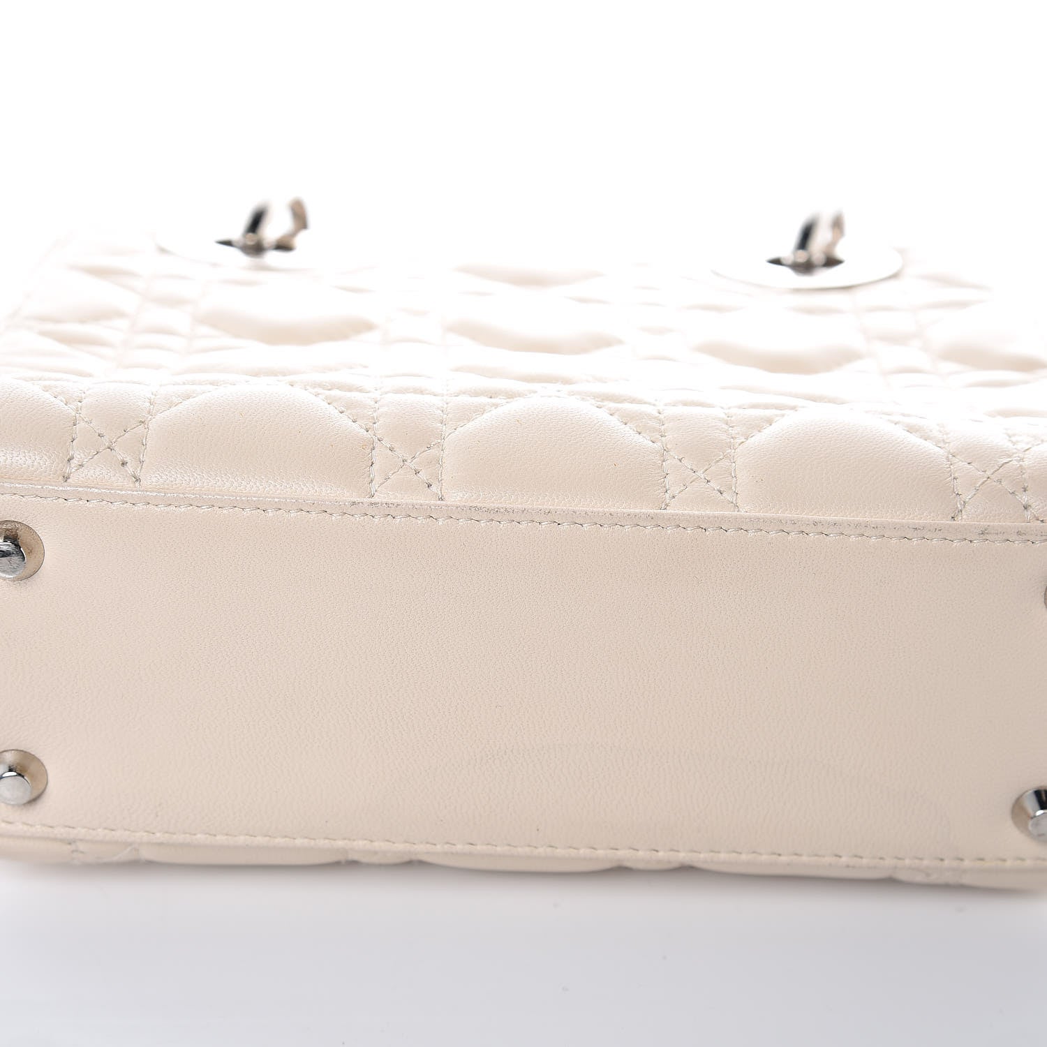 Christian Dior Lambskin Cannage Mini Lady Dior Light Beige 13 of 20