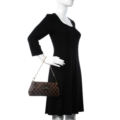 Louis Vuitton Damier Ebene Eva Clutch 2 of 7
