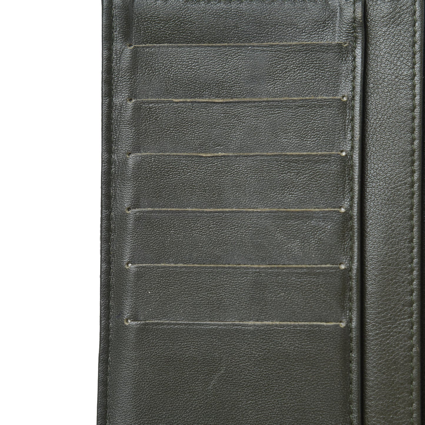 Caviar Quilted Large Flap Wallet Dark Green