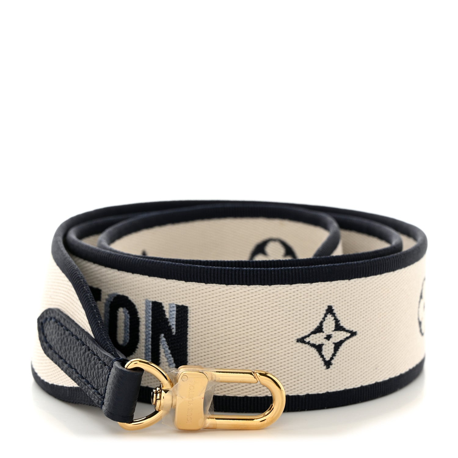 Louis Vuitton Jacquard Bandouliere Shoulder Strap White Navy Blue 1 of 3