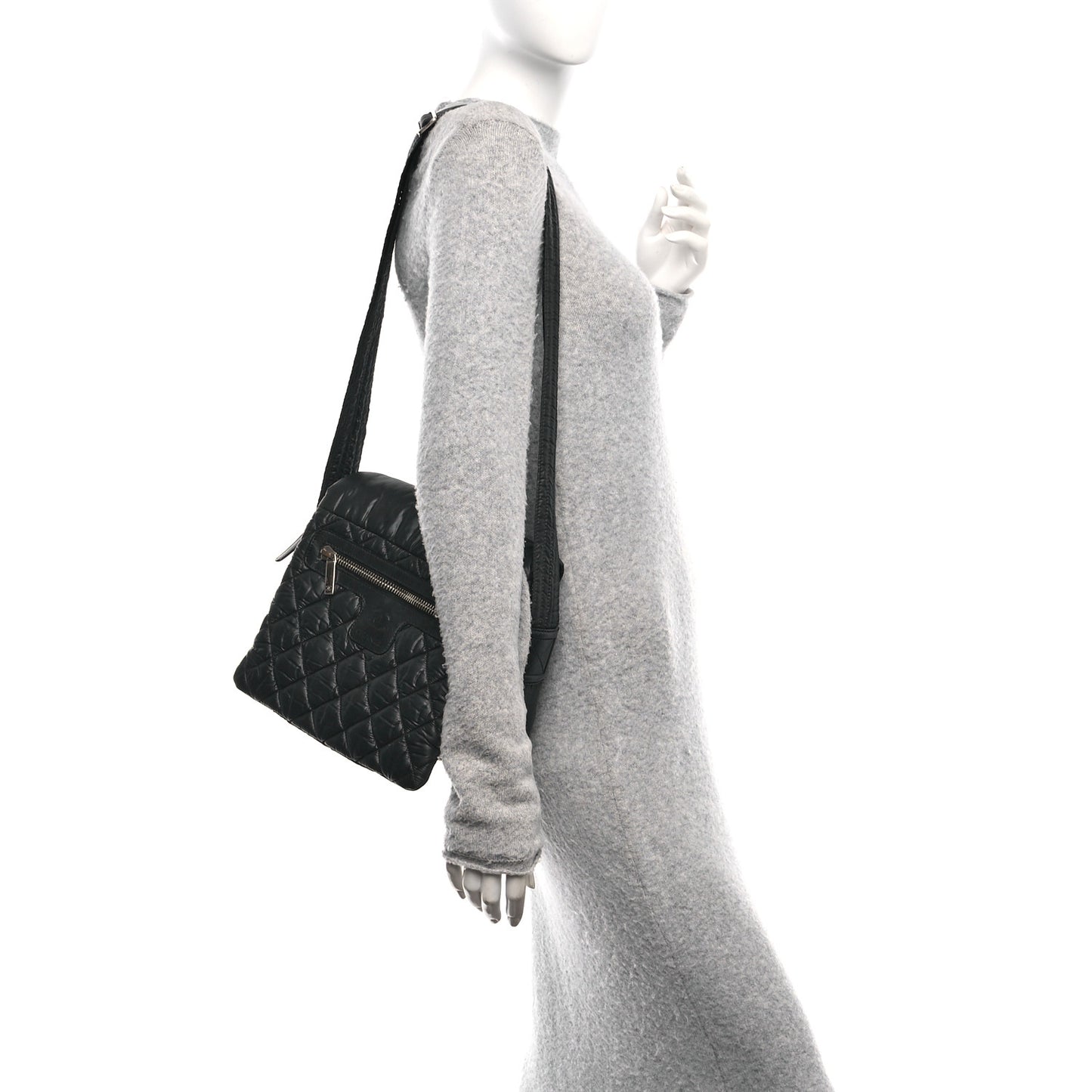 Nylon Small Coco Cocoon Messenger Bag Black