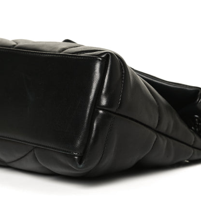Saint Laurent Lambskin Quilted Small Loulou Puffer Monogram Chain Satchel Black 11 of 11