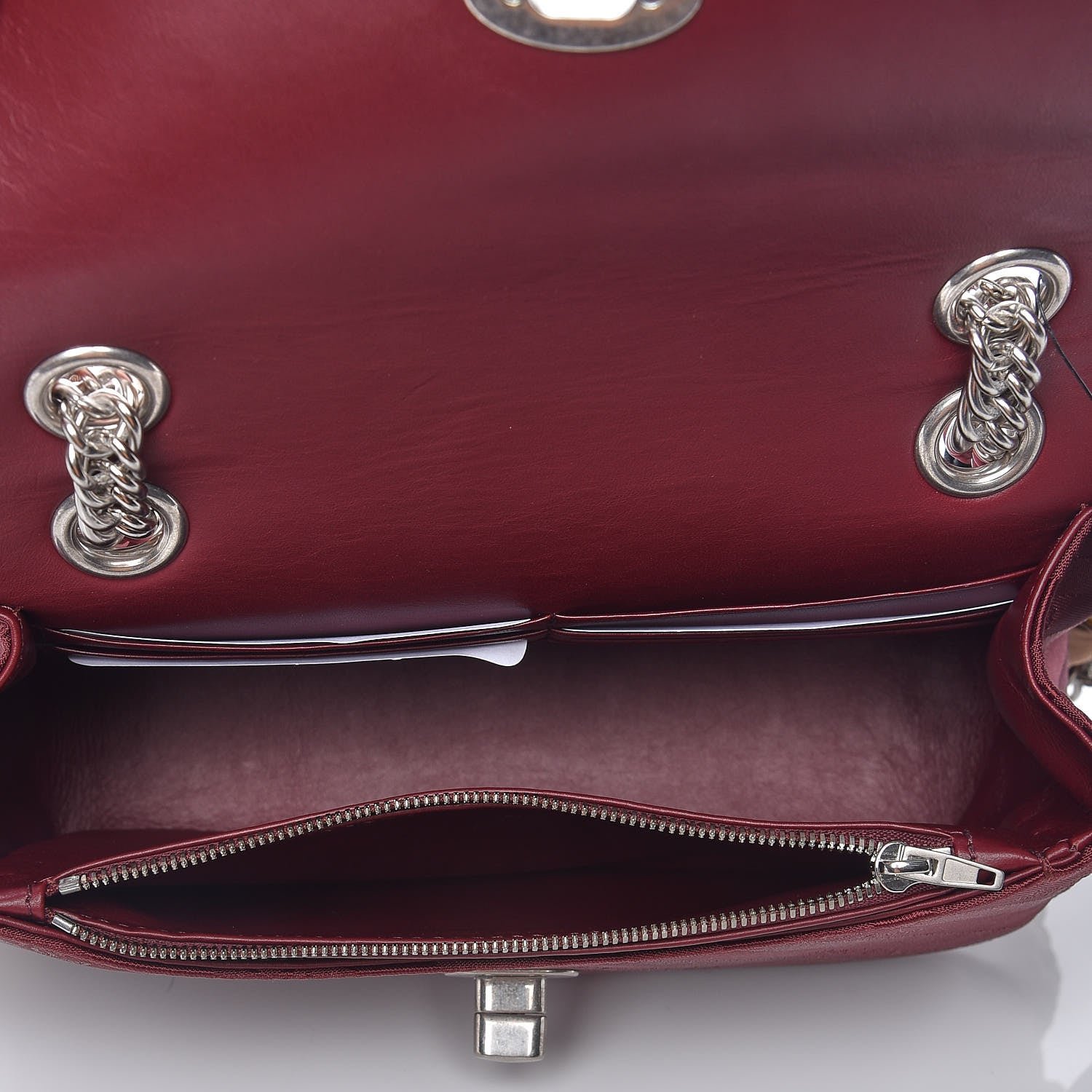Balenciaga Nylon Jacquard Diagonal Logo Small Scarf Lock Chain Shoulder Bag Rouge Bordeaux Black Beige 7 of 9