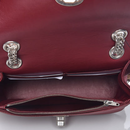 Balenciaga Nylon Jacquard Diagonal Logo Small Scarf Lock Chain Shoulder Bag Rouge Bordeaux Black Beige 7 of 9