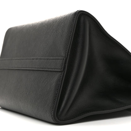 Prada Saffiano Cuir Calfskin Small Monochrome Top Handle Tote Black 9 of 15