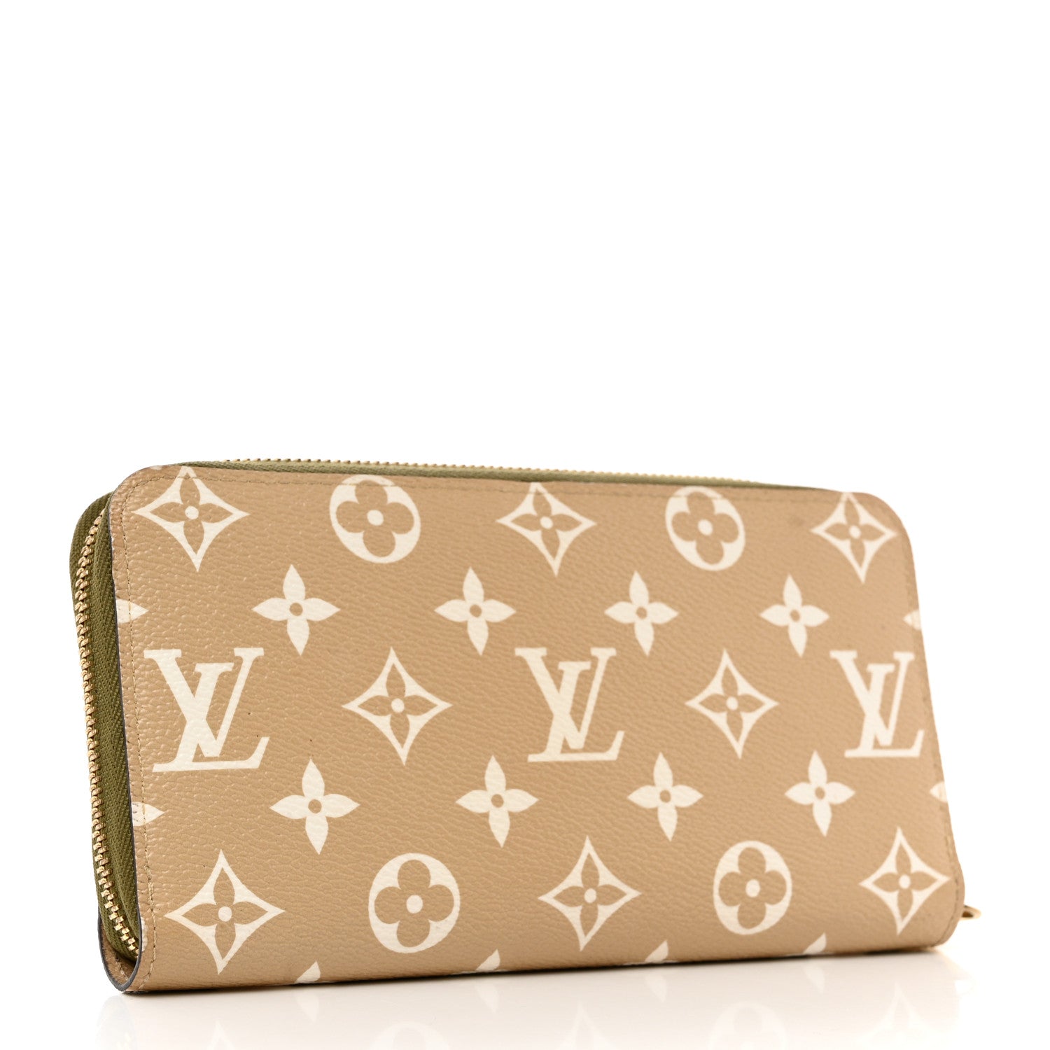 Louis Vuitton Monogram Giant Zippy Wallet Kaki White 3 of 8