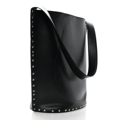 Celine Satinated Natural Calfskin Large Studs Bucket Shoulder Bag Black 2 of 9