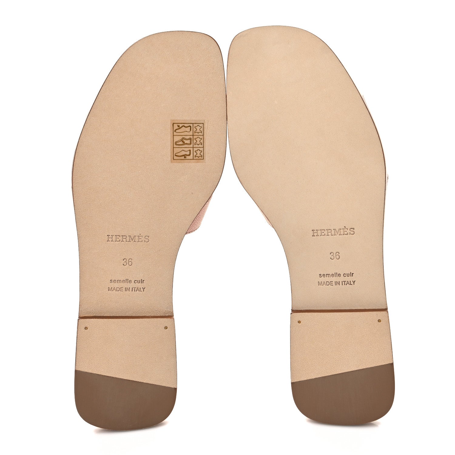 Hermes Epsom Oran Sandals 36 Rose Pale 5 of 9