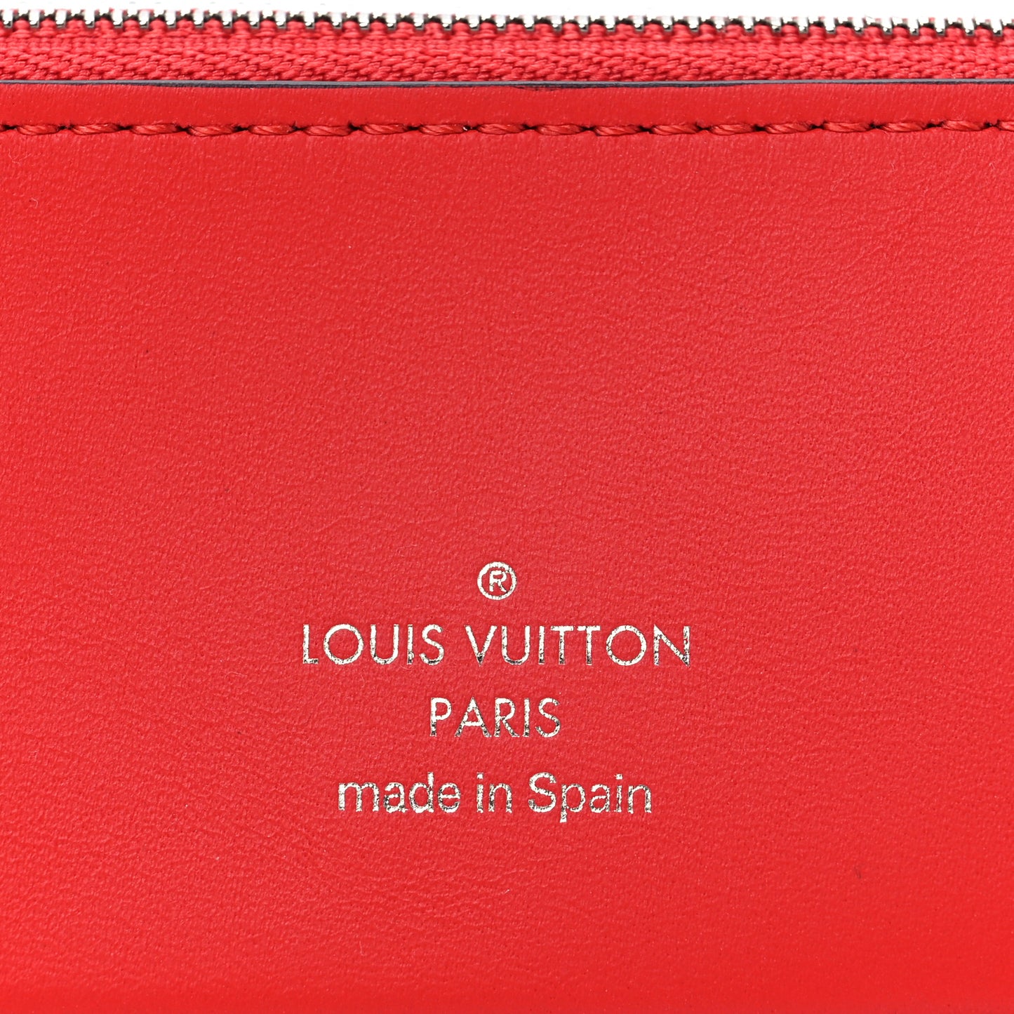 Monogram Elizabeth Pencil Pouch Red