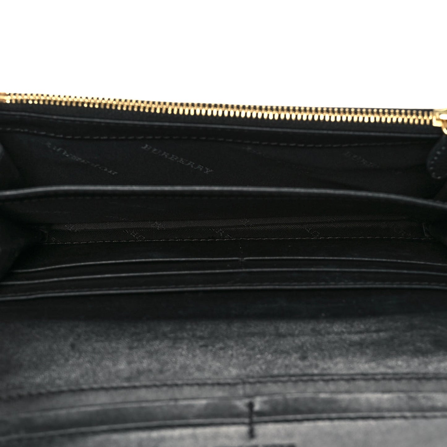 Grainy Calfskin House Check Continental Wallet Black