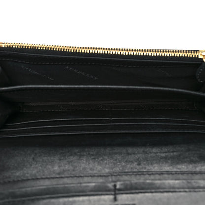 Burberry Grainy Calfskin House Check Continental Wallet Black 7 of 9