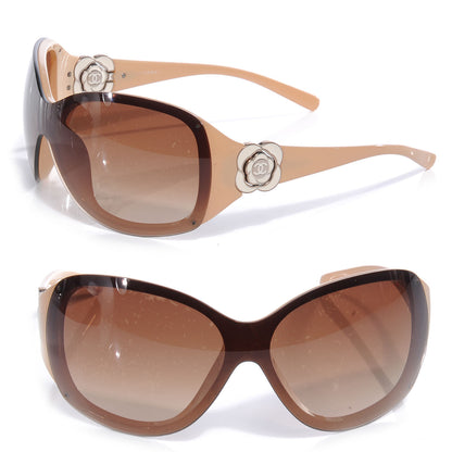 Chanel Camellia CC Sunglasses 4164 Beige 1 of 5