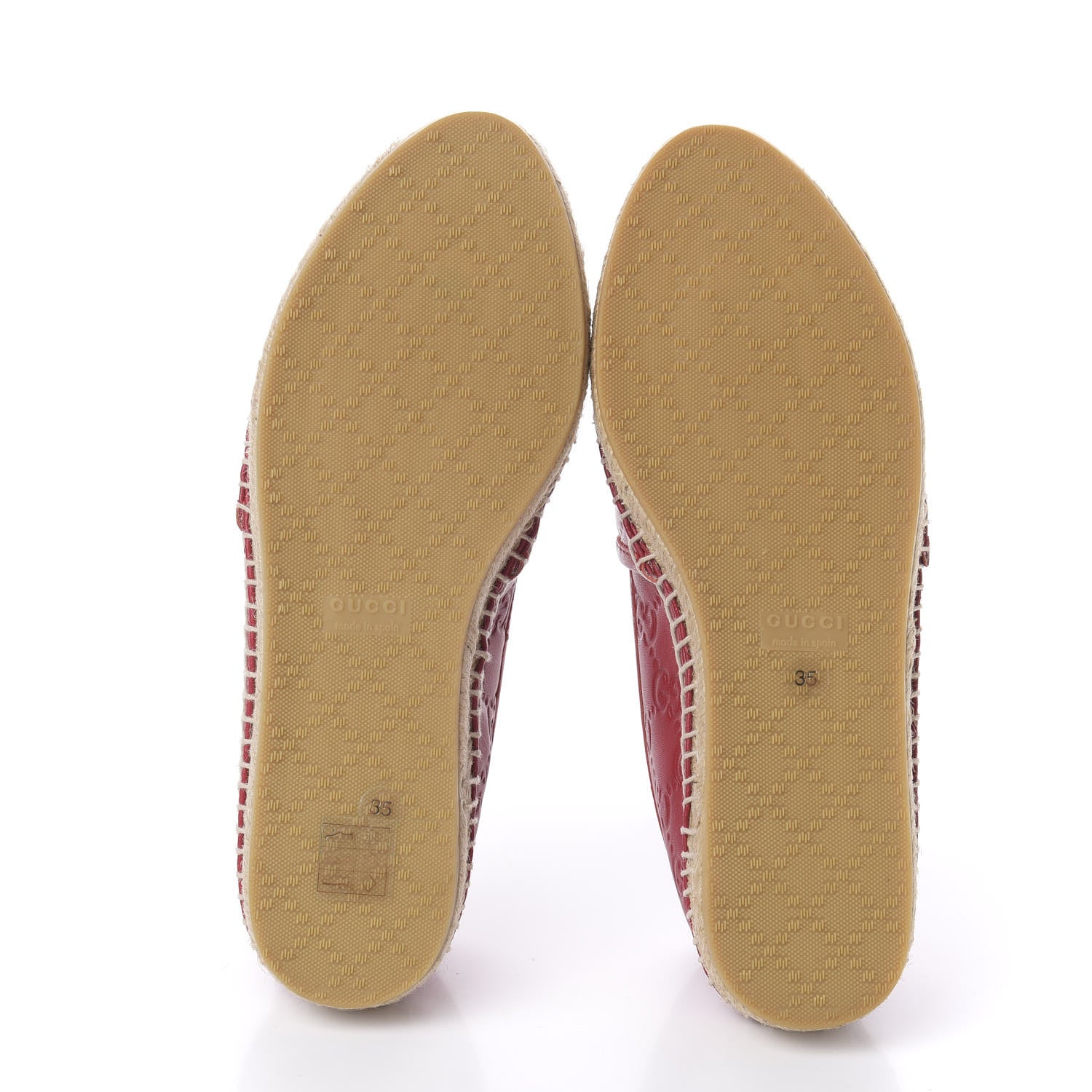 Gucci Guccissima Womens Signature Espadrilles 35 Hibiscus Red 5 of 9