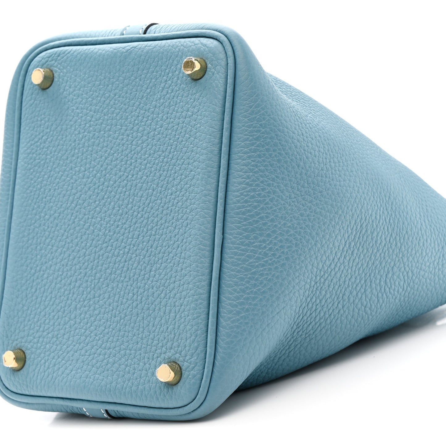 Taurillon Clemence Picotin Lock 18 PM New Blue Jean