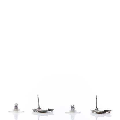 Chanel Crystal CC Earrings Silver 3 of 3