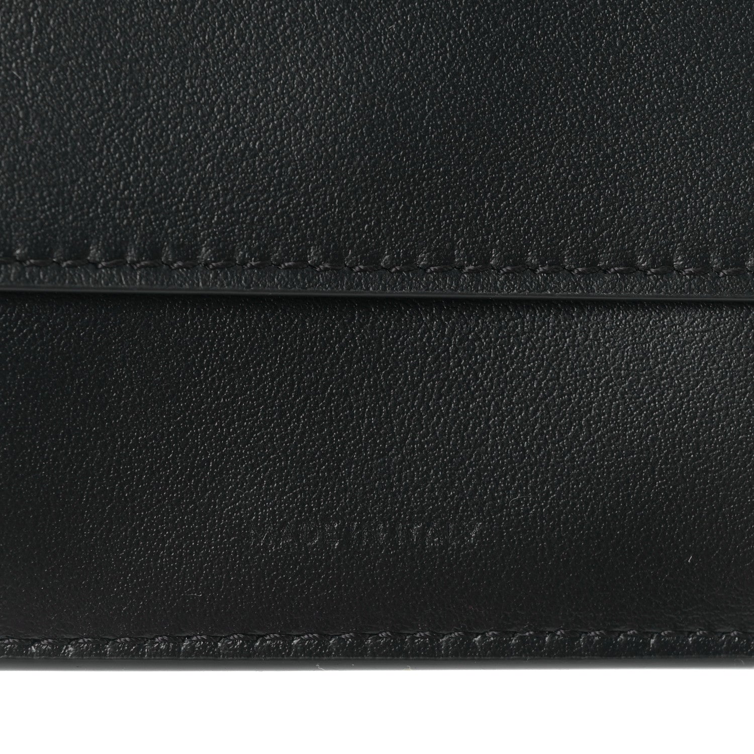 Celine HOMME Calfskin Logo Bi-Fold Wallet Black 7 of 9