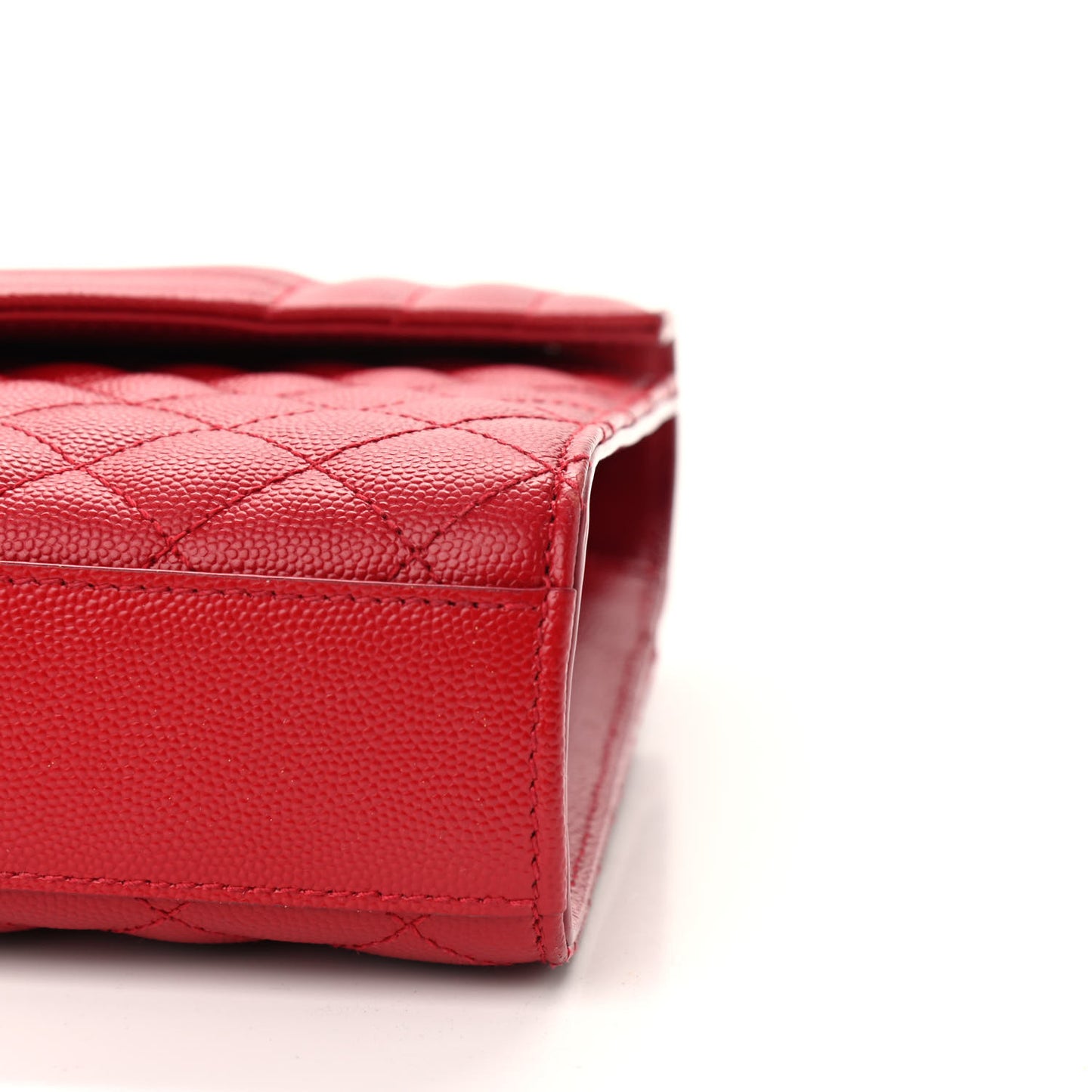 Grain De Poudre Textured Mixed Matelasse Triquilt Medium Monogram Satchel New Red