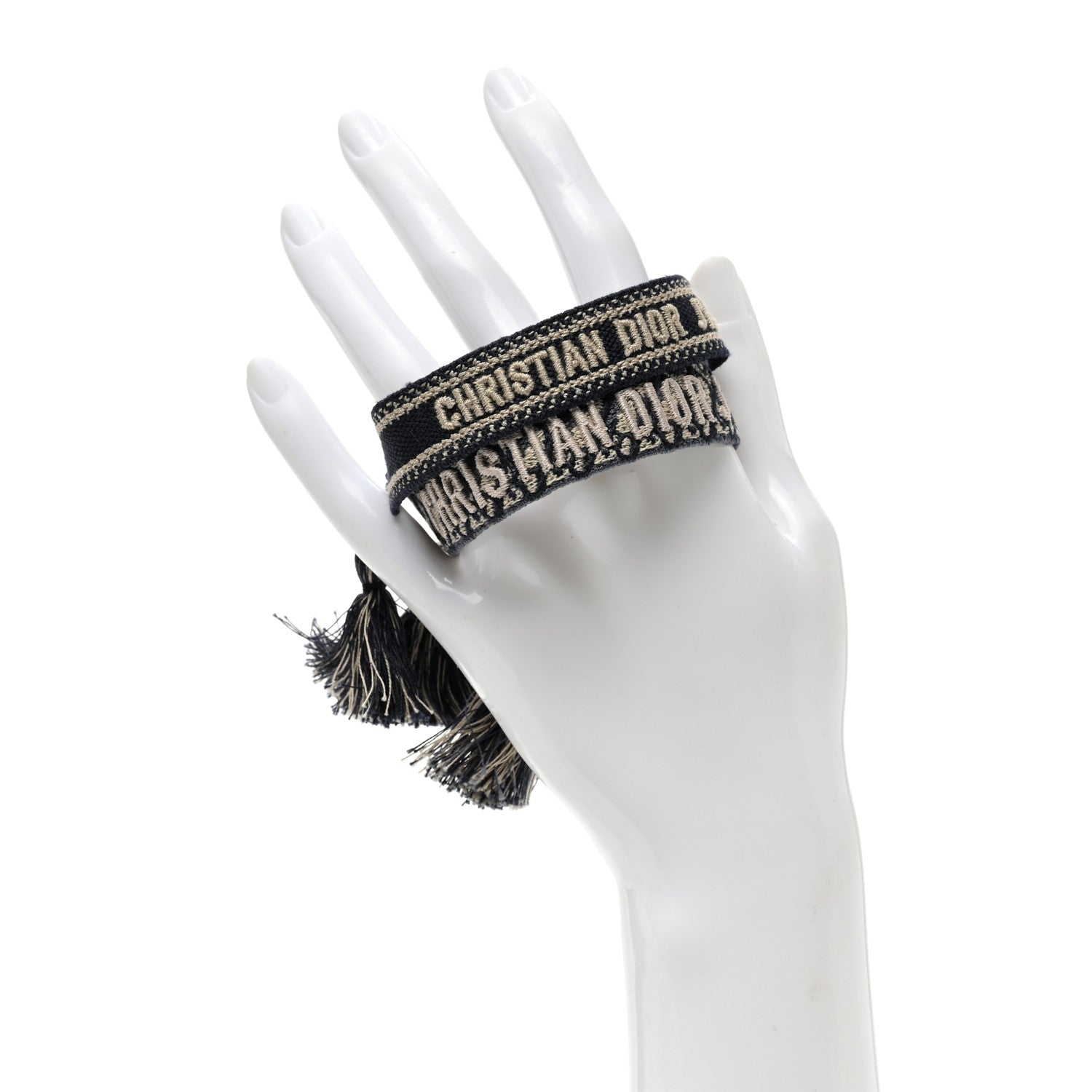 Christian Dior Woven Cotton J'Adior Friendship Bracelet Set Navy 2 of 3