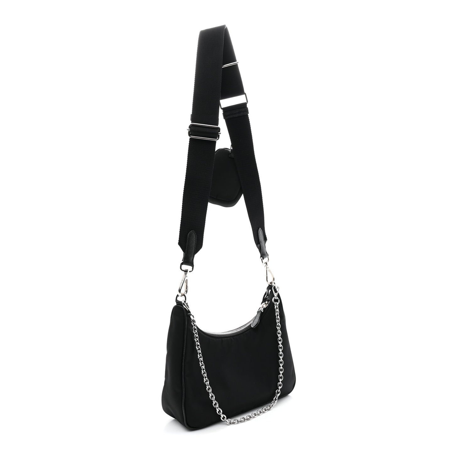 Re-Nylon Saffiano Re-Edition 2005 Shoulder Bag Black