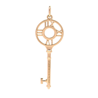Tiffany 18K Yellow Gold Diamond Atlas Key Pendant 3 of 5