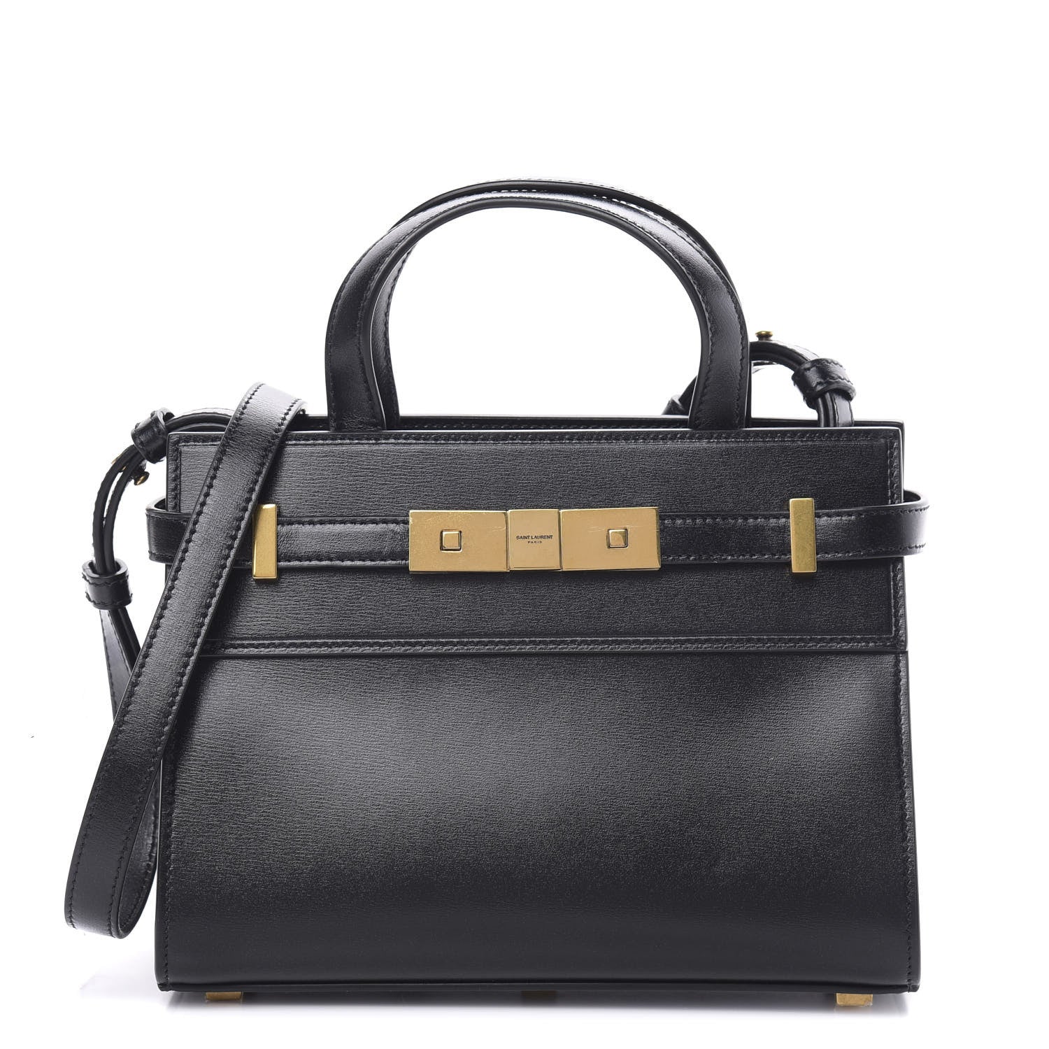 Saint Laurent Smooth Calfskin Manhattan Nano Shopper Tote Black 1 of 11