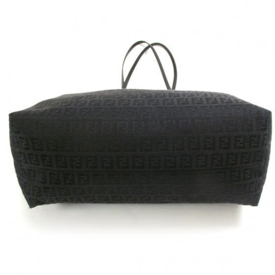 Fendi Canvas Zucchino Shopper Tote Black 4 of 13
