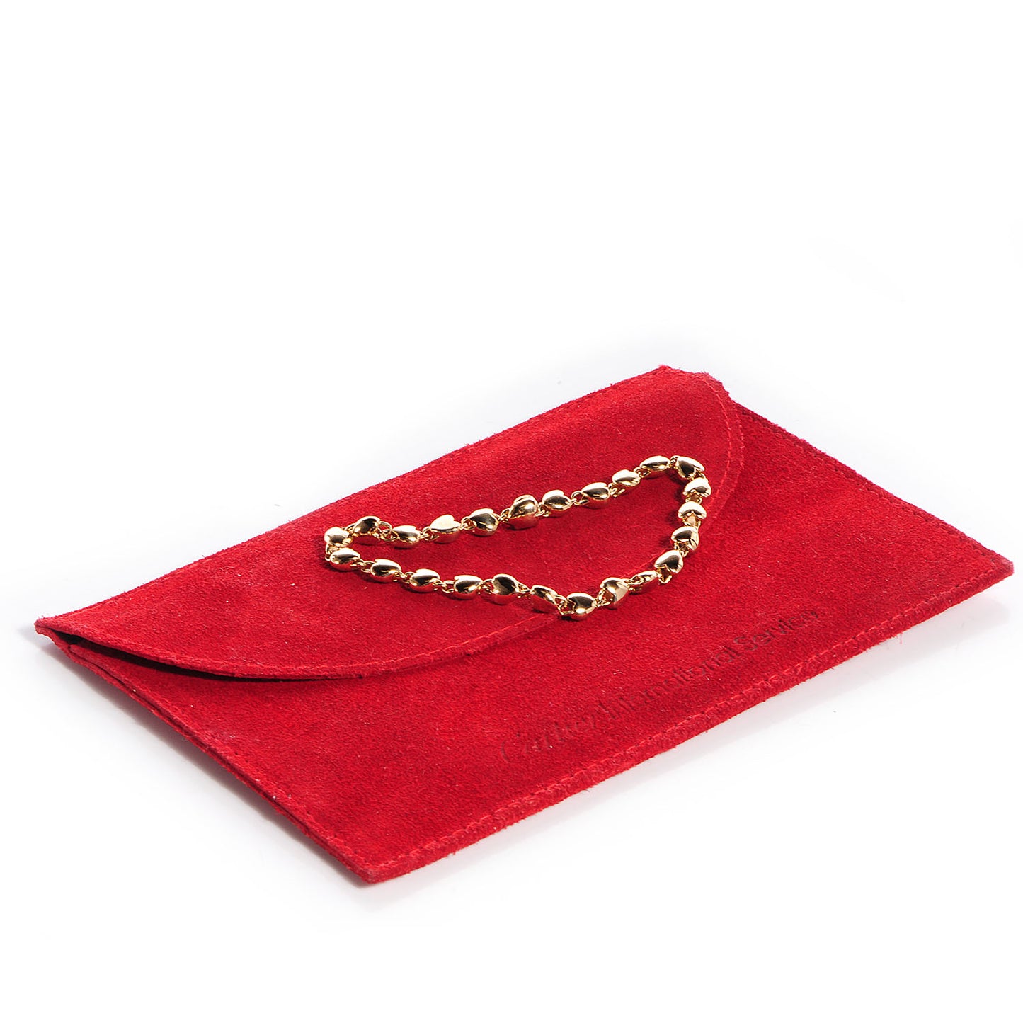 18k Yellow Gold Heart Link Bracelet