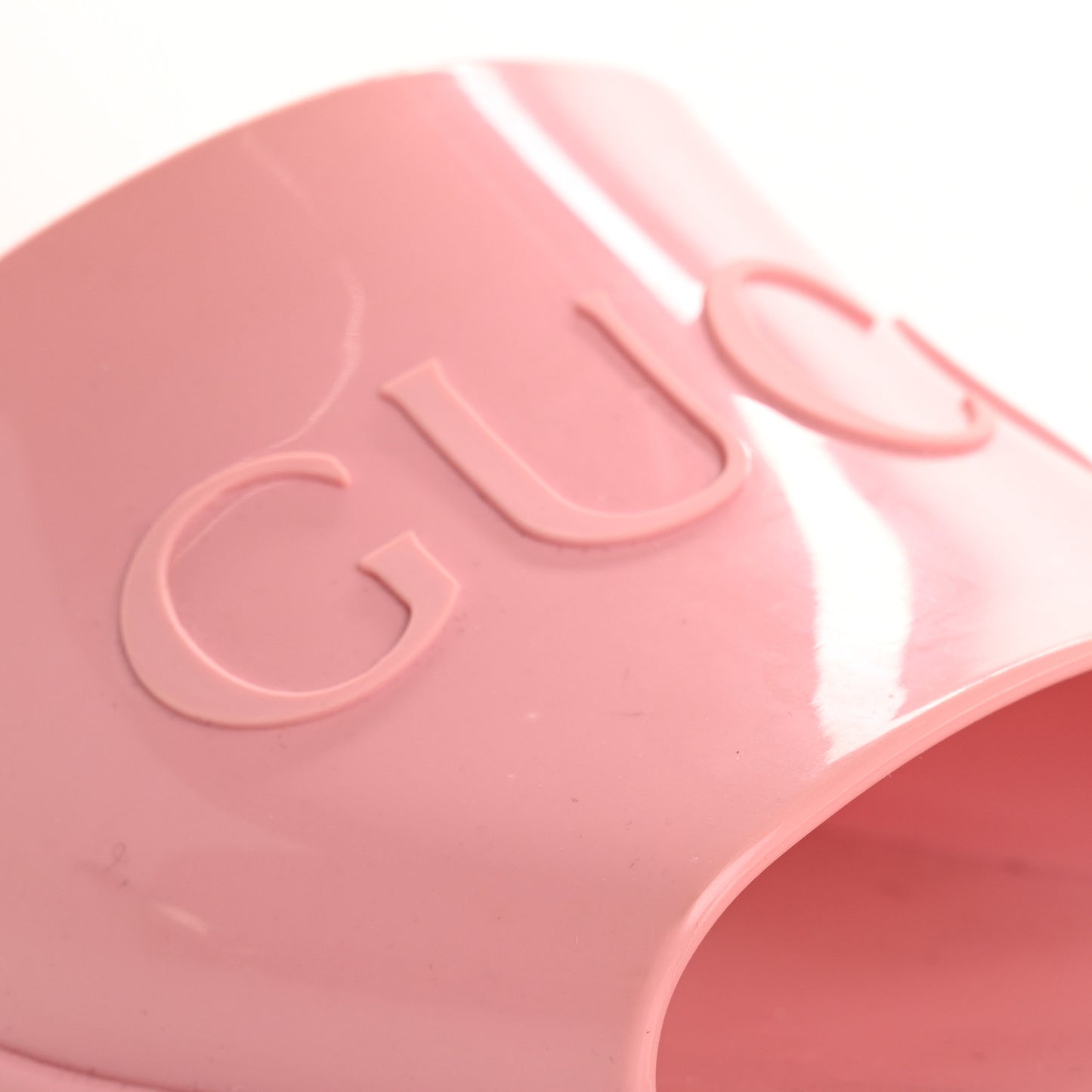 Rubber Gucci Logo Womens Platform 20/60mm Slide Sandals 40 Wild Rose