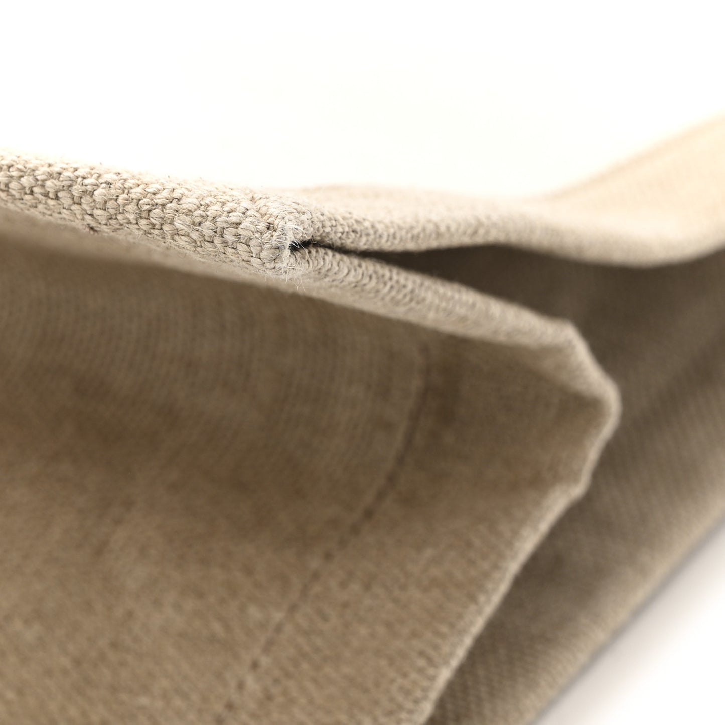 Linen Calfskin Rive Gauche Tote Greggio Natural