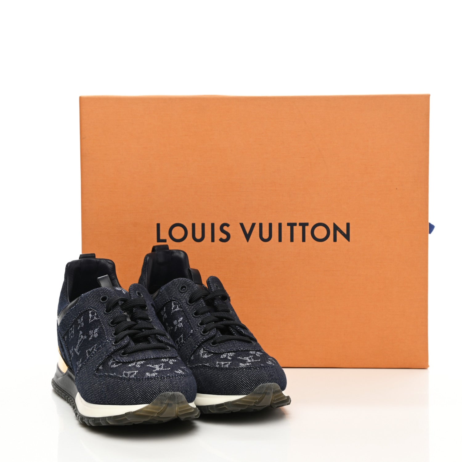 Louis Vuitton Denim Monogram Run Away Sneakers 36 Blue 10 of 10