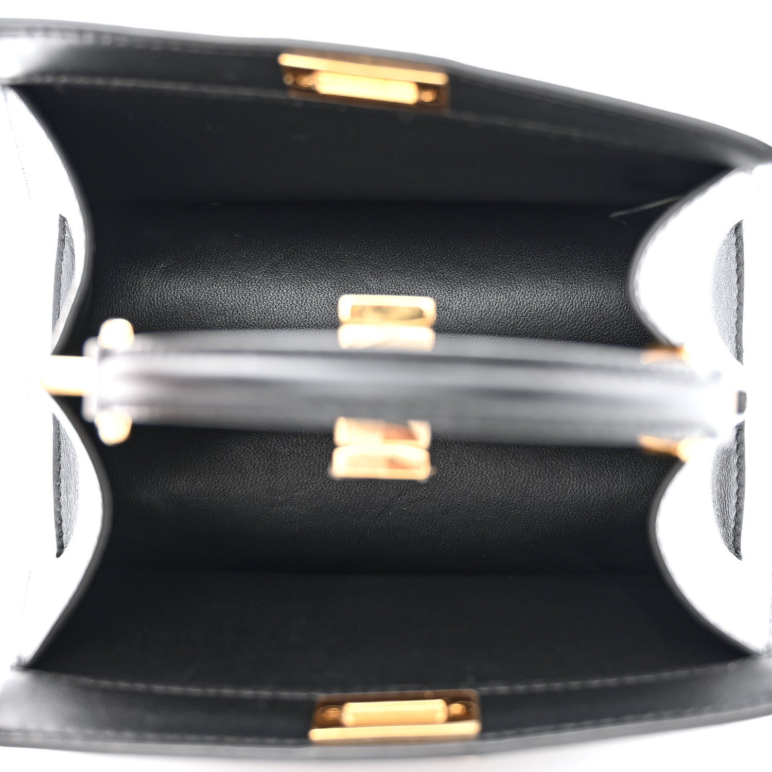 Fendi Shiny Nappa Petite Peekaboo I SEE U Satchel Black 5 of 12