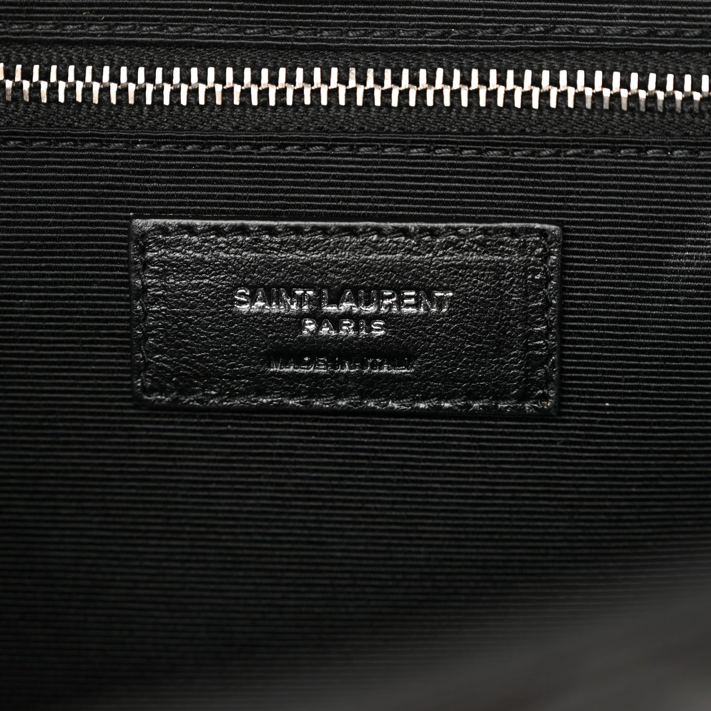 Grain De Poudre Textured Mixed Matelasse Large Triquilt Monogram Satchel Black