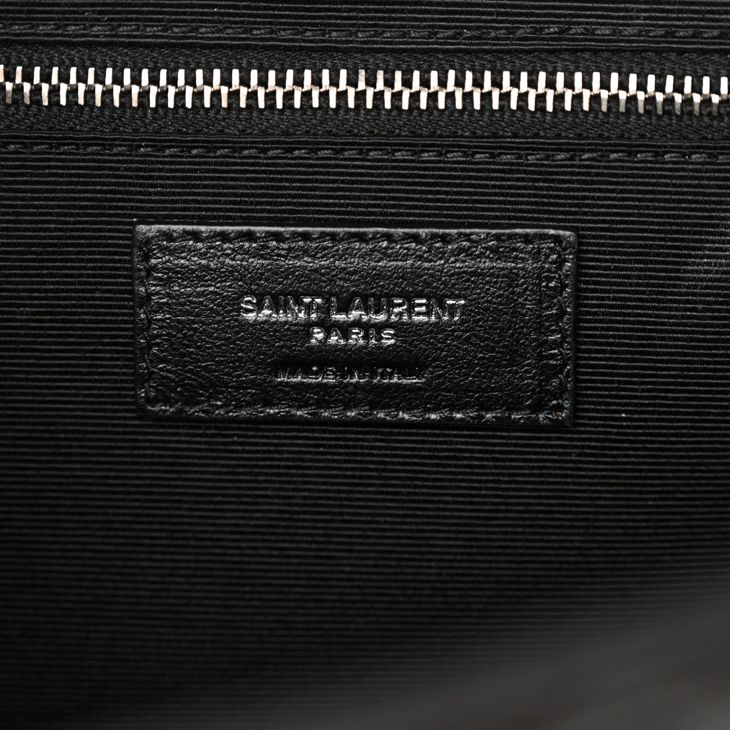 Saint Laurent Grain De Poudre Textured Mixed Matelasse Large Triquilt Monogram Satchel Black 6 of 11