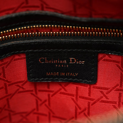 Christian Dior Lambskin Cannage Large Lady Dior Black 6 of 10