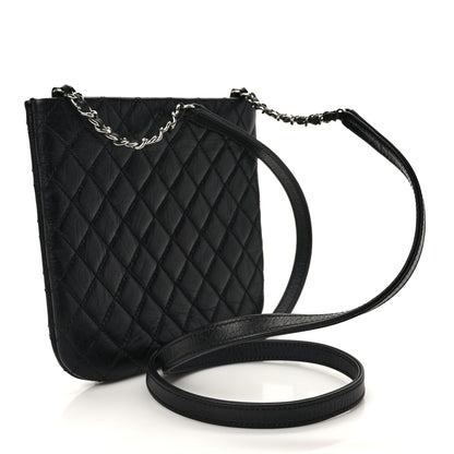 Chanel Aged Calfskin Quilted Crossbody Bag Black 3 of 8