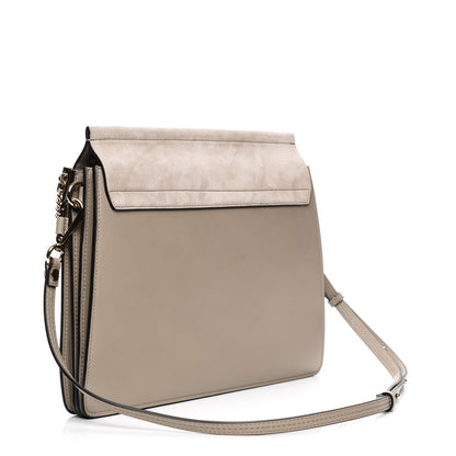 Chloe Calfskin Suede Medium Faye Shoulder Bag Motty Grey 3 of 7