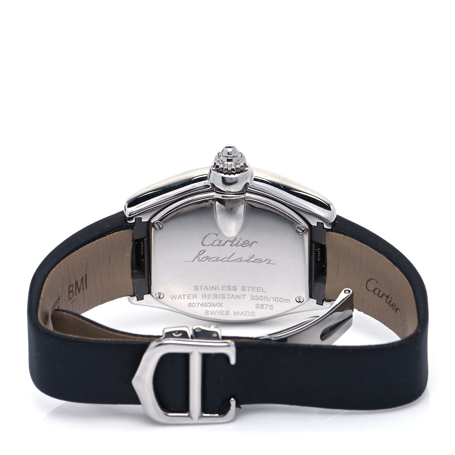 Cartier Stainless Steel Satin 31mm Roadster Quartz Watch White 4 of 5