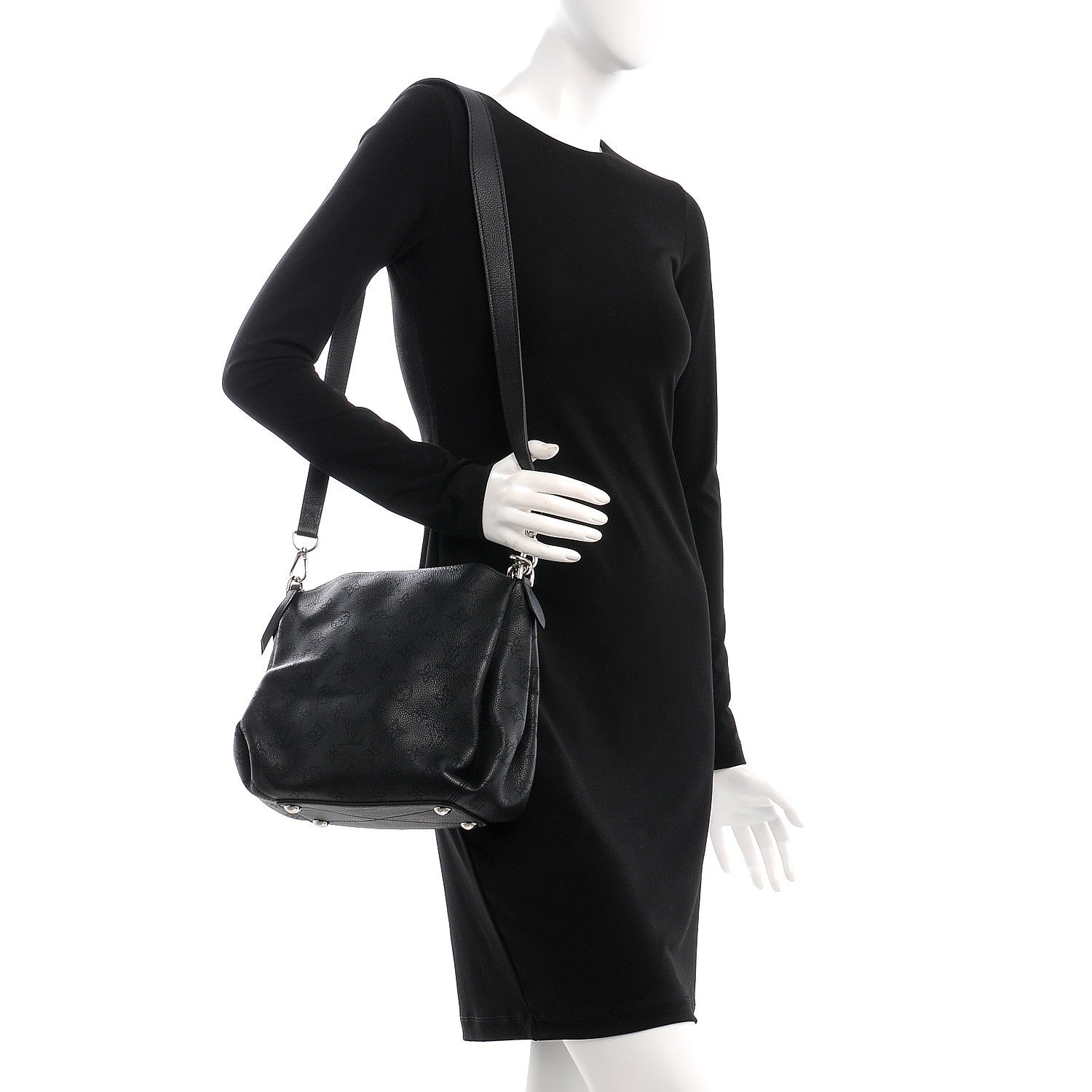 Louis Vuitton Mahina Babylone Chain BB Black 2 of 8