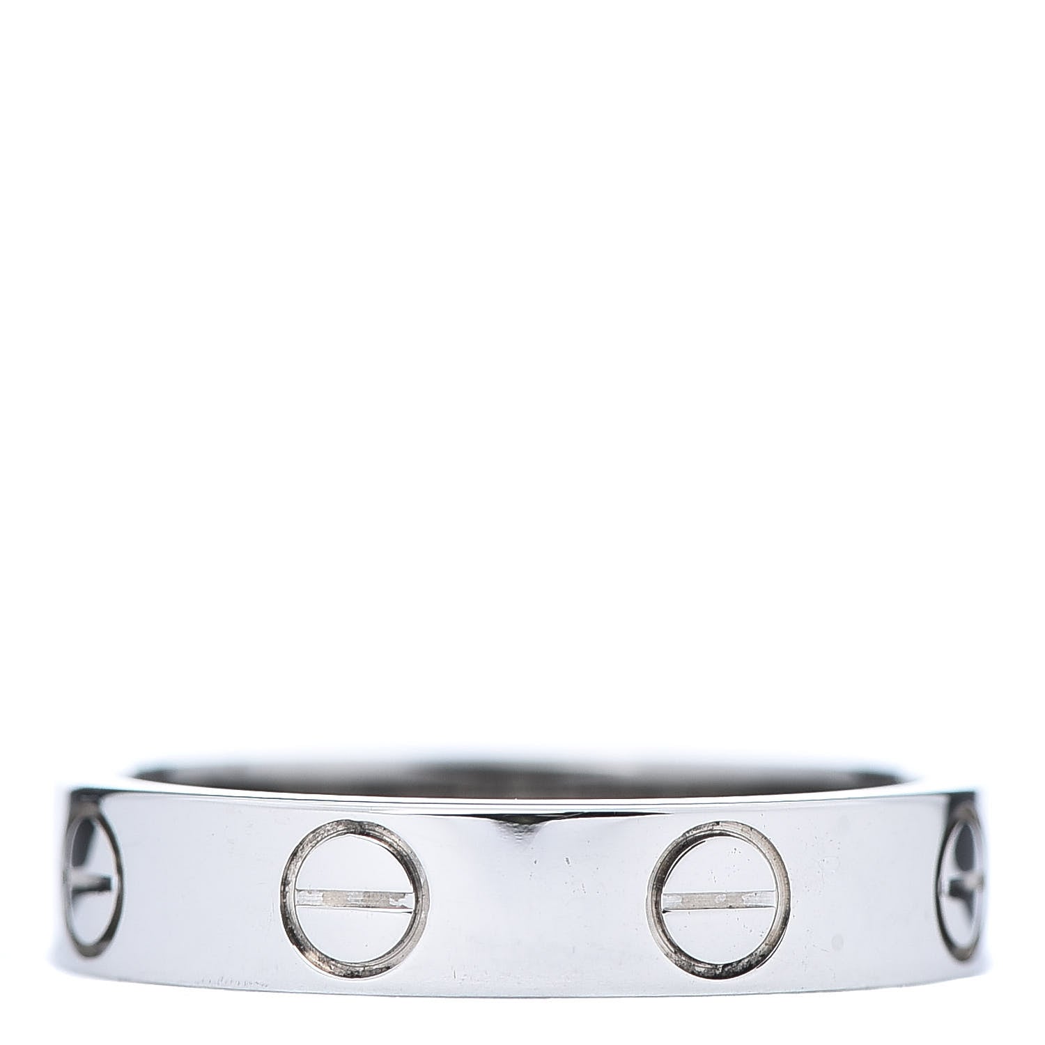 Cartier 18K White Gold 3.5mm LOVE Wedding Band Ring 47 4 3 of 7