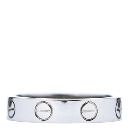 Cartier 18K White Gold 3.5mm LOVE Wedding Band Ring 47 4 3 of 7