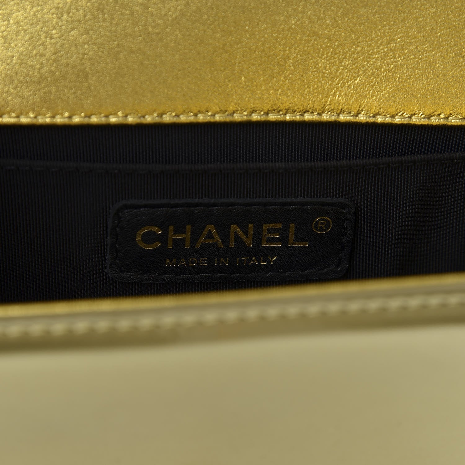 Chanel Metallic Patent Calfskin Quilted Small Boy Flap Gold 7 of 9